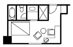 シングルルーム間取り